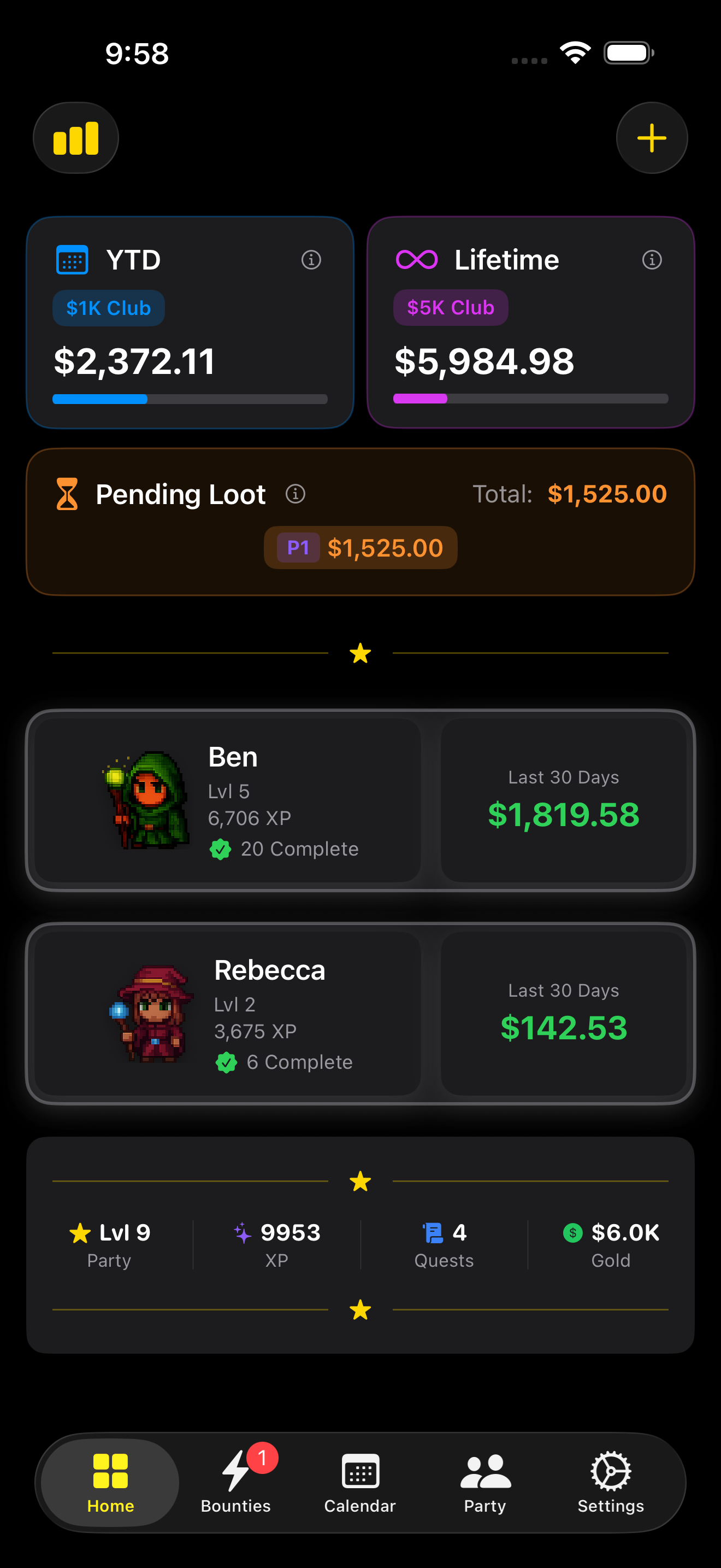 BonusQuest Dashboard - Track all your quests at a glance