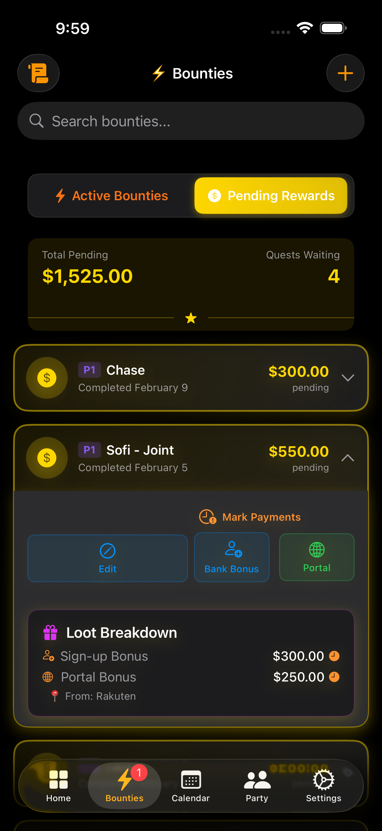 Pending Rewards