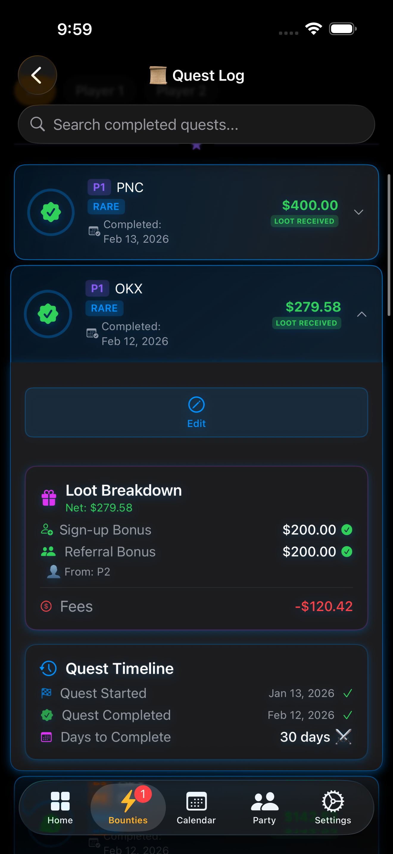 Quest Log